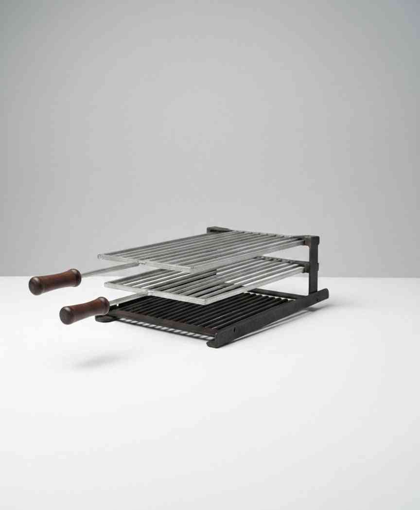 RVS Grillrekhouder + Grillrekjes voor Steenoven - Stookrijk